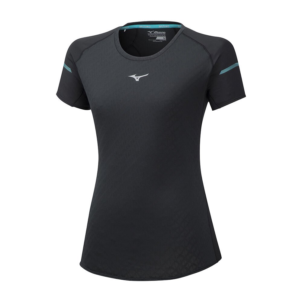 Camiseta Mizuno Running Alpha - Mulher - Pretas - LAODK8026